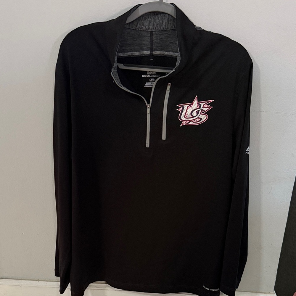 Majestic Black Long Sleeve Shirt with Logo